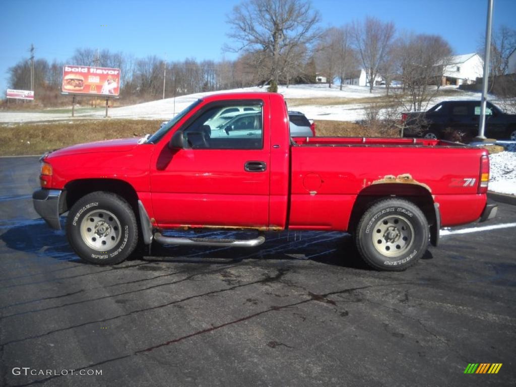 1999 Sierra 1500 Z71 Regular Cab 4x4 - Fire Red / Graphite photo #8