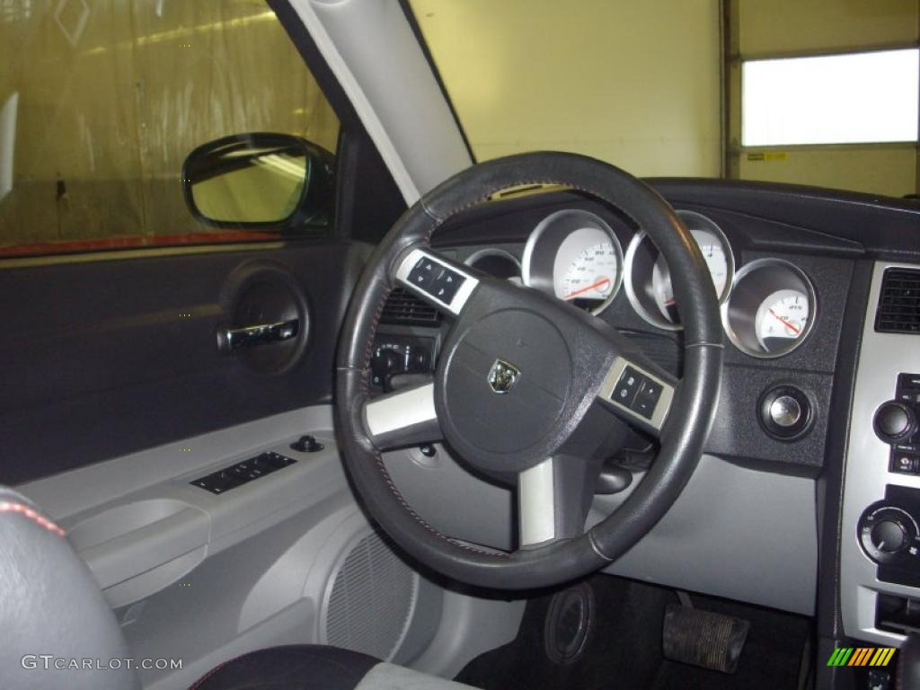 2007 Dodge Charger SRT-8 Dark Slate Gray/Light Slate Gray Steering Wheel Photo #46385709
