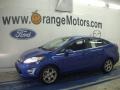 2011 Blue Flame Metallic Ford Fiesta SEL Sedan  photo #1