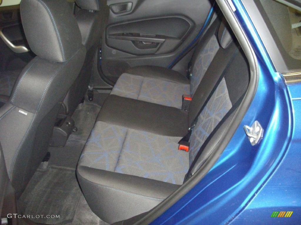 Charcoal Black/Blue Cloth Interior 2011 Ford Fiesta SEL Sedan Photo #46385787