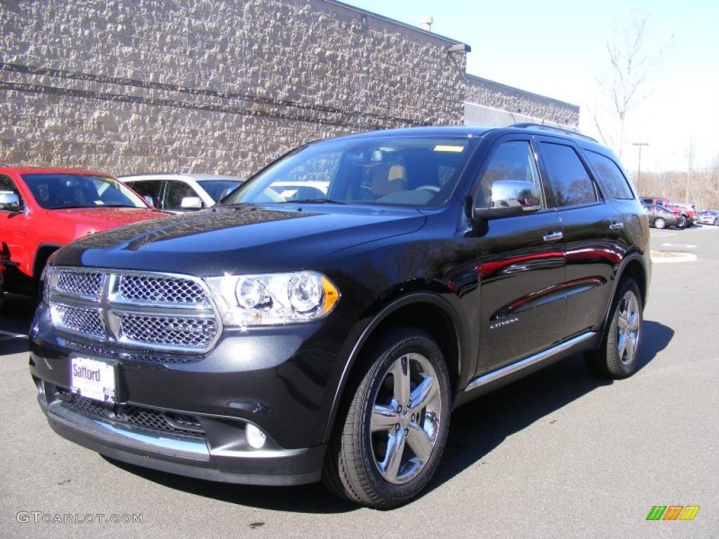 2011 Durango Citadel 4x4 - Brilliant Black Crystal Pearl / Black/Tan photo #1