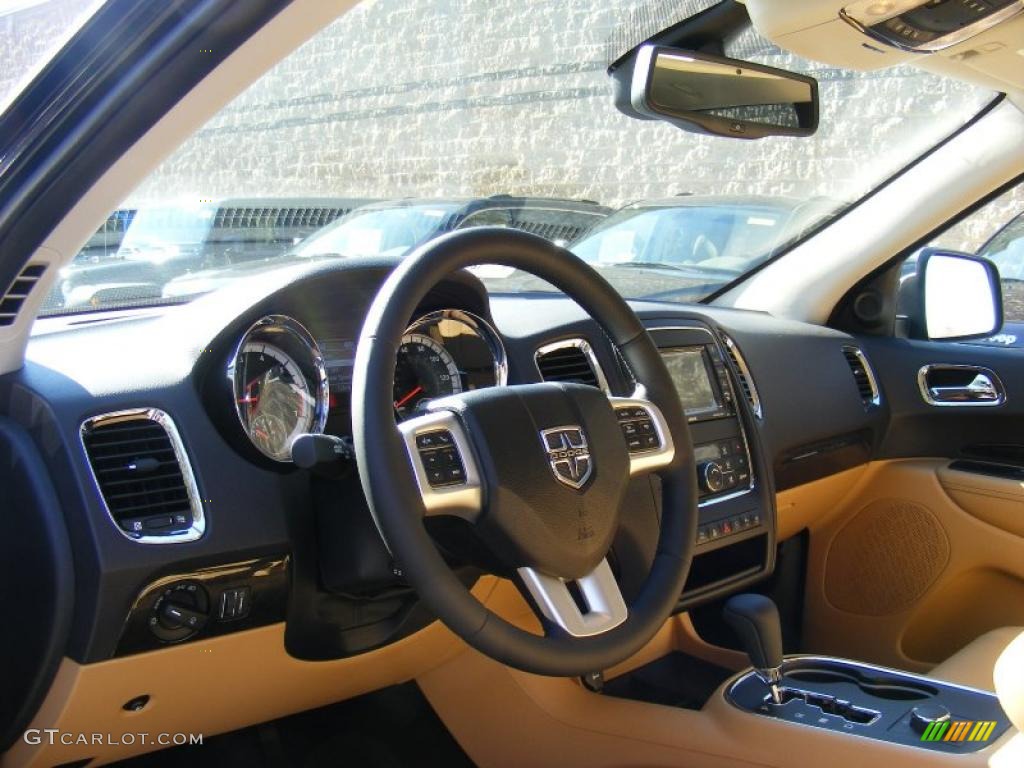 Black/Tan Interior 2011 Dodge Durango Citadel 4x4 Photo #46385877