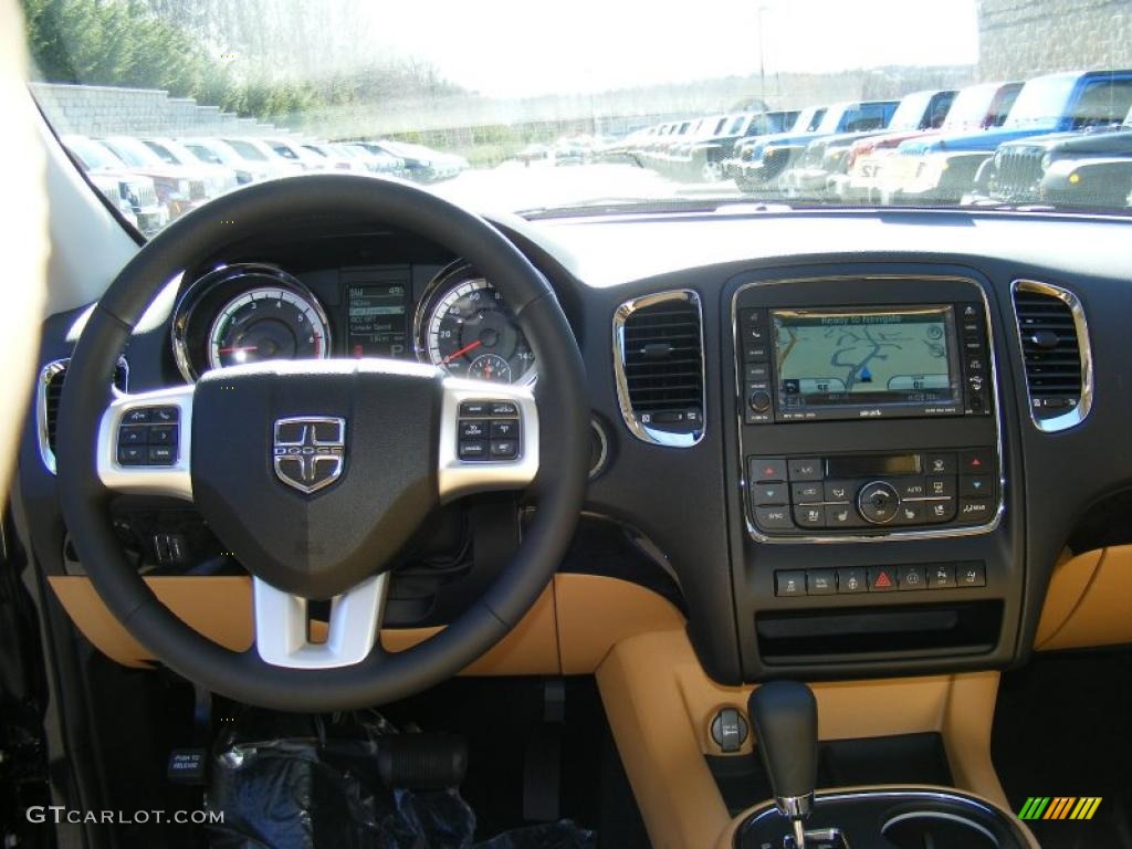 2011 Dodge Durango Citadel 4x4 Black/Tan Dashboard Photo #46385904