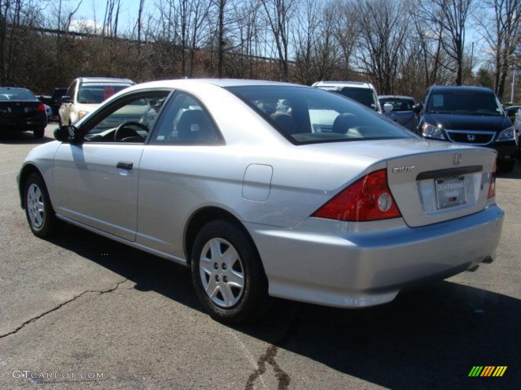 2005 Civic Value Package Coupe - Satin Silver Metallic / Black photo #7