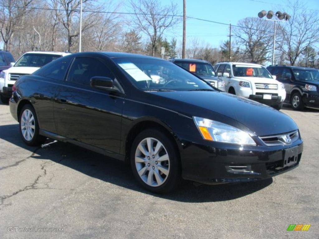 2006 Accord LX V6 Coupe - Nighthawk Black Pearl / Black photo #3