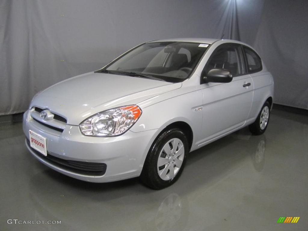 Platinum Silver 2011 Hyundai Accent GL 3 Door Exterior Photo #46387116