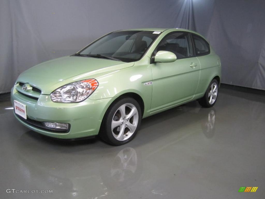 Apple Green 2007 Hyundai Accent SE Coupe Exterior Photo #46387233