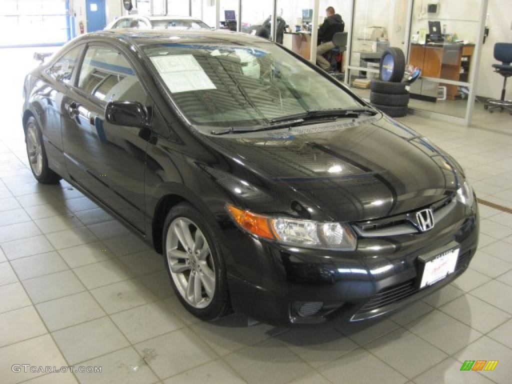 Nighthawk Black Pearl 2008 Honda Civic Si Coupe Exterior Photo #46388920