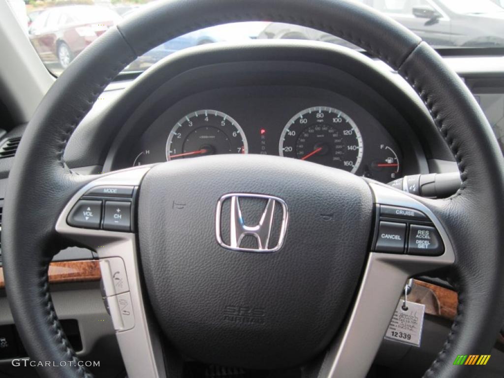 2011 Honda Accord EX-L V6 Sedan Gray Steering Wheel Photo #46389646
