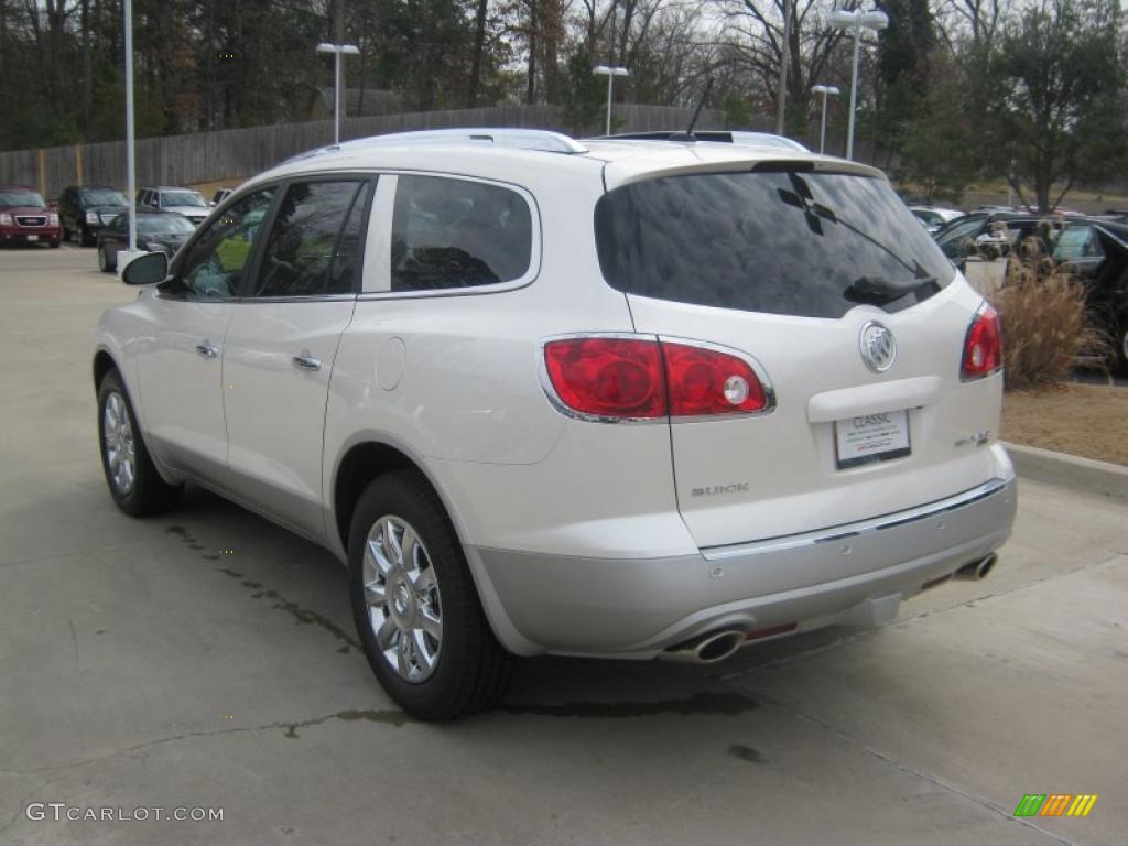 2011 Enclave CXL - White Diamond Tricoat / Cashmere/Cocoa photo #3