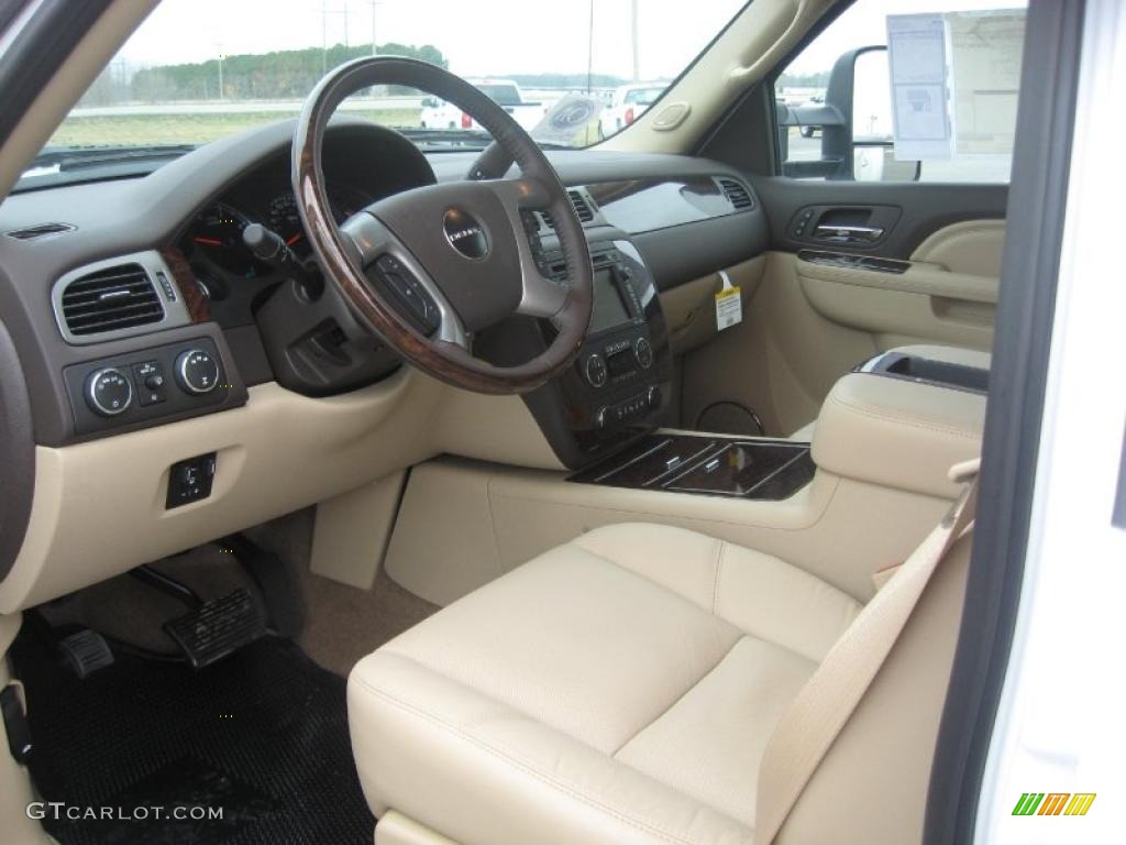 Cocoa/Light Cashmere Interior 2011 GMC Sierra 3500HD Denali Crew Cab 4x4 Dually Photo #46391831