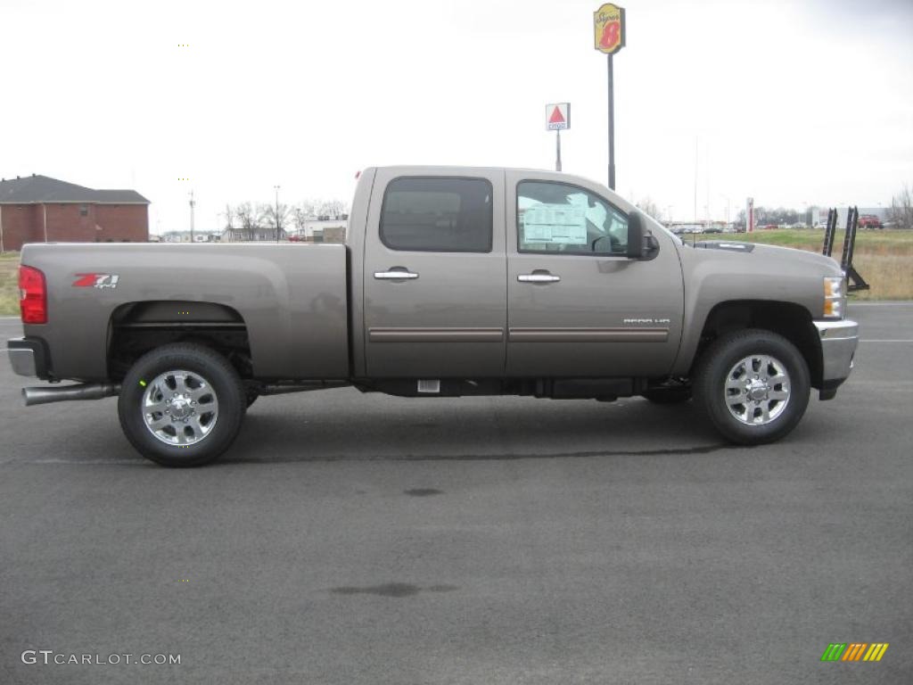 Mocha Steel Metallic 2011 Chevrolet Silverado 2500HD LT Crew Cab 4x4 Exterior Photo #46391888