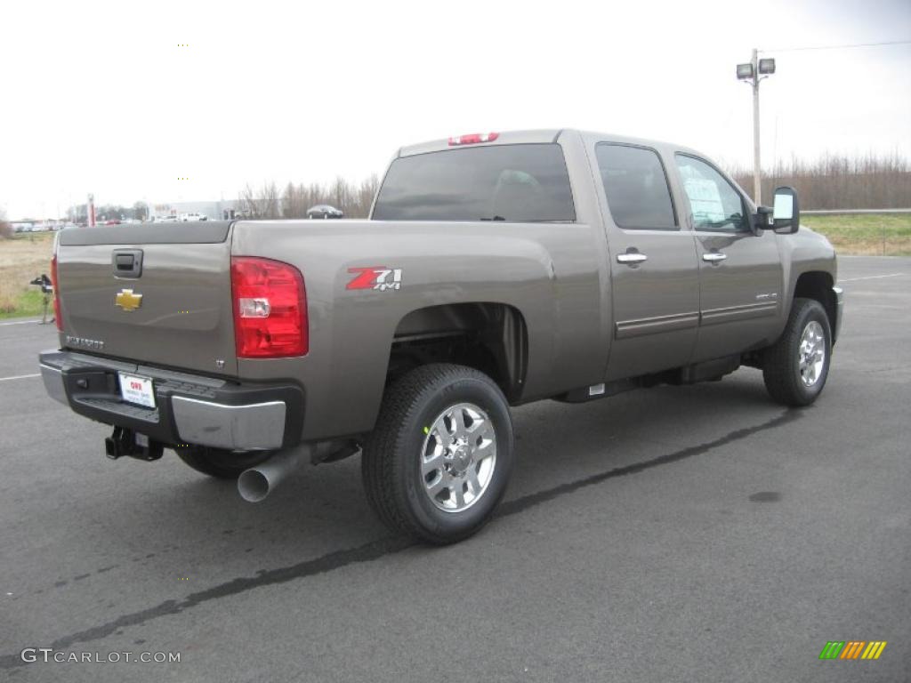 Mocha Steel Metallic 2011 Chevrolet Silverado 2500HD LT Crew Cab 4x4 Exterior Photo #46391894