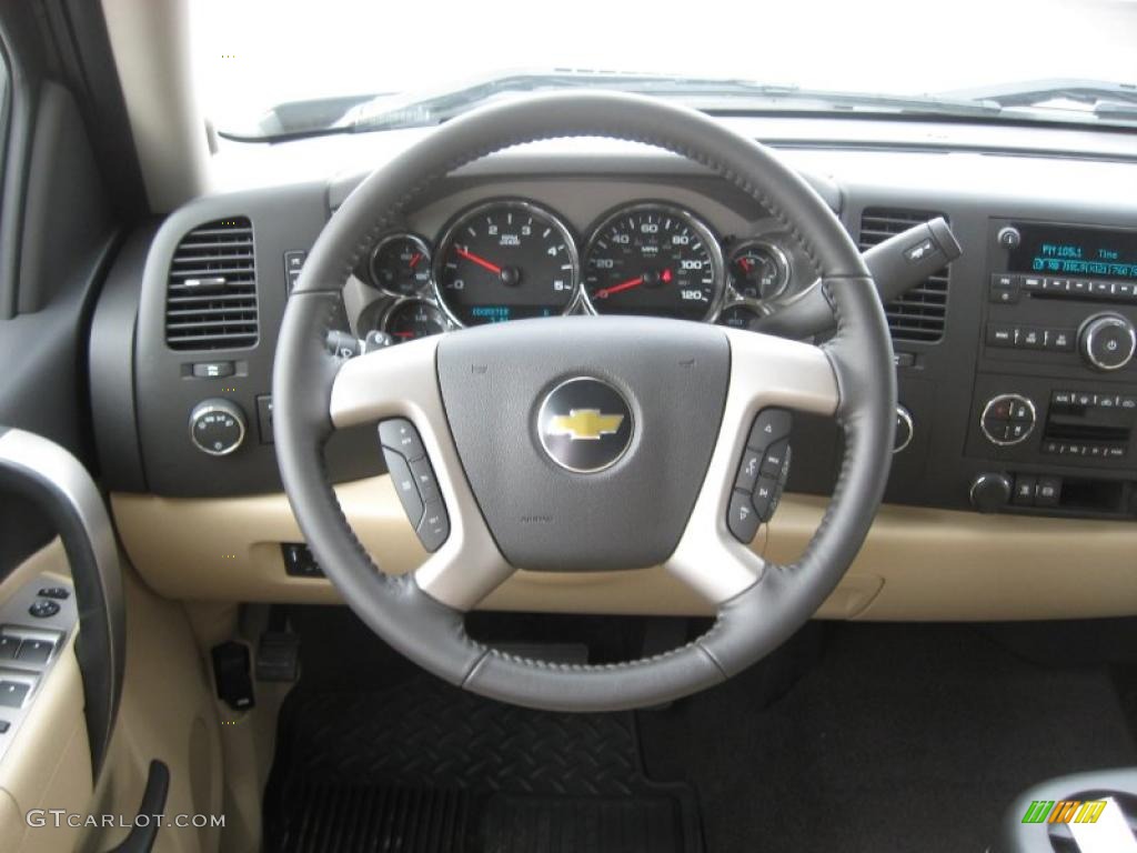2011 Chevrolet Silverado 2500HD LT Crew Cab 4x4 Light Cashmere/Ebony Dashboard Photo #46391918