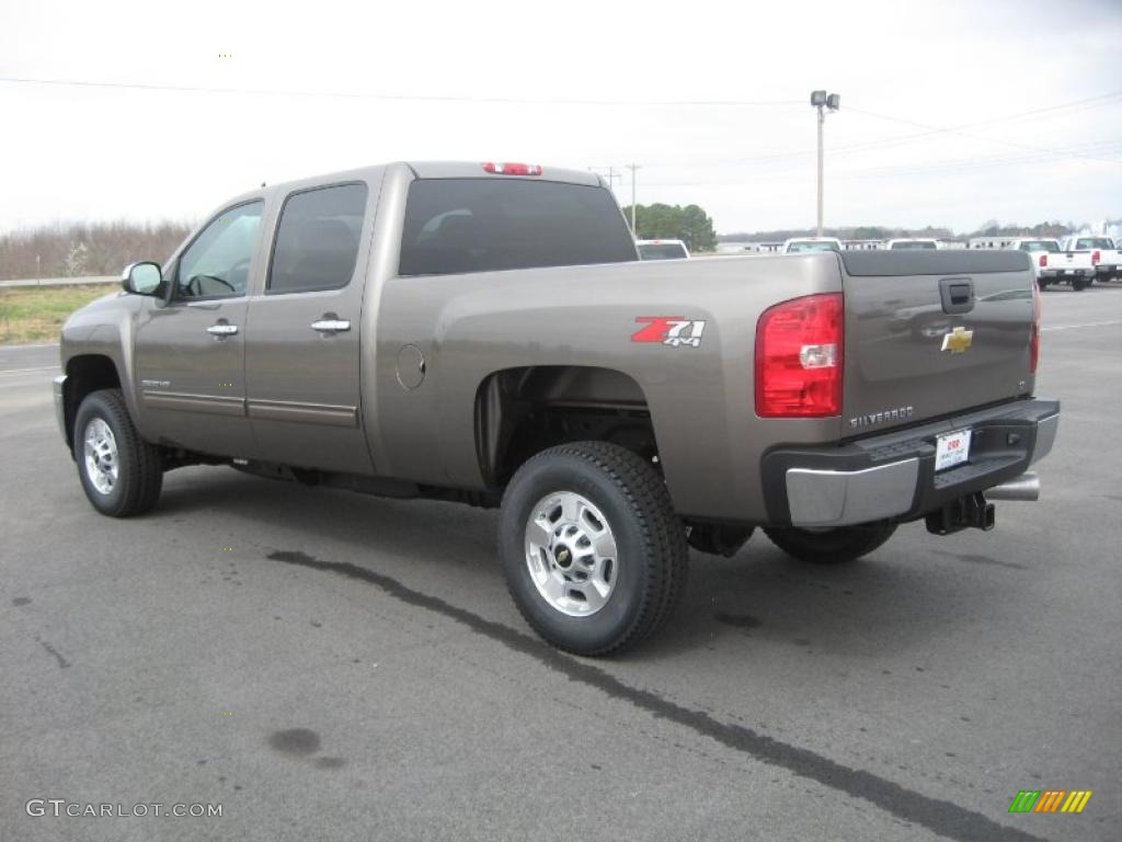 Mocha Steel Metallic 2011 Chevrolet Silverado 2500HD LT Crew Cab 4x4 Exterior Photo #46392122