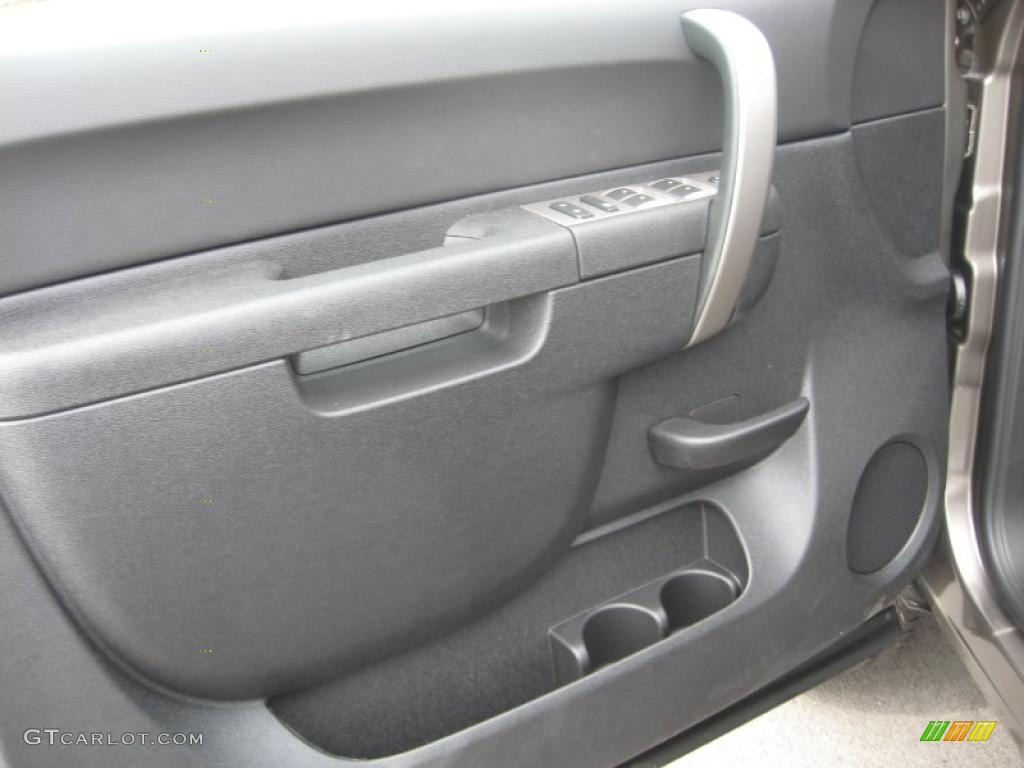 2011 Chevrolet Silverado 2500HD LT Crew Cab 4x4 Ebony Door Panel Photo #46392149