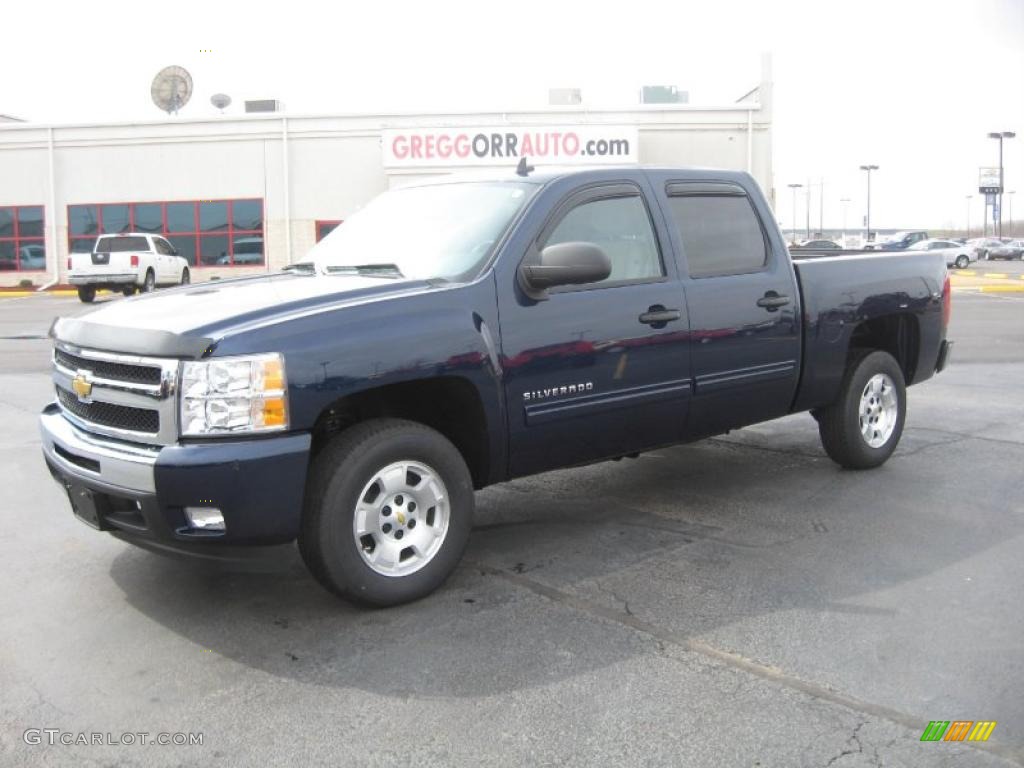 2011 Silverado 1500 LT Crew Cab - Imperial Blue Metallic / Light Titanium/Ebony photo #1