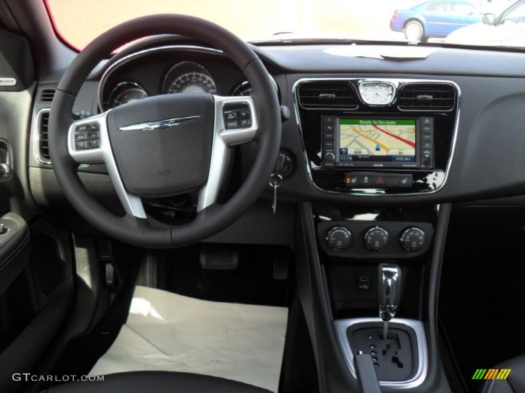 2011 Chrysler 200 Limited Black Dashboard Photo #46393217