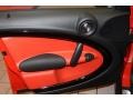 Pure Red Leather/Cloth 2011 Mini Cooper S Countryman Door Panel