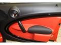 Pure Red Leather/Cloth 2011 Mini Cooper S Countryman Door Panel