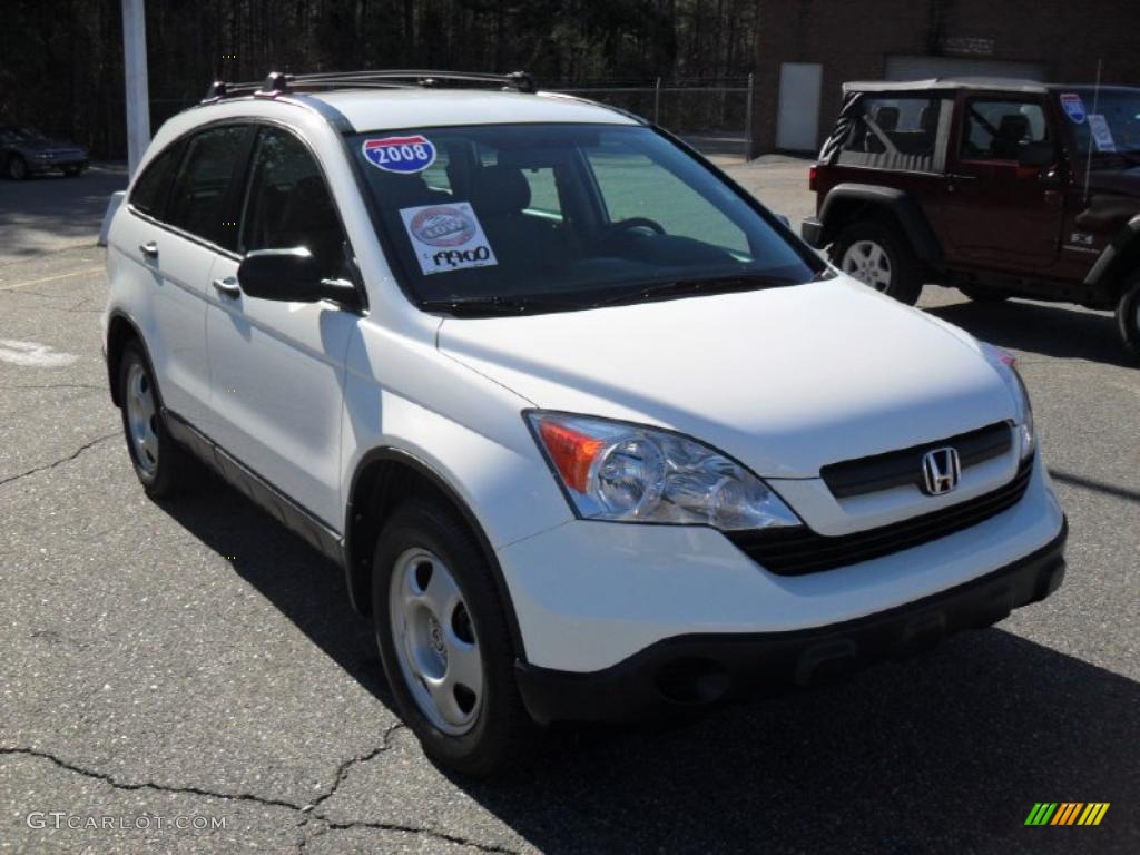 2008 CR-V LX 4WD - Taffeta White / Gray photo #5