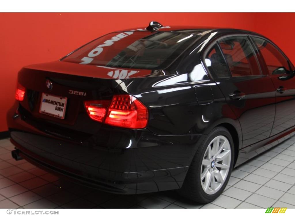 2010 3 Series 328i Sedan - Jet Black / Coral Red/Black Dakota Leather photo #14