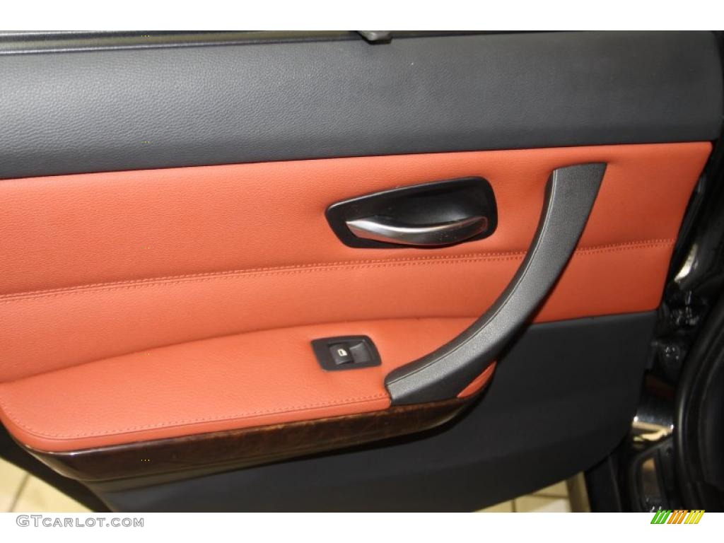 2010 3 Series 328i Sedan - Jet Black / Coral Red/Black Dakota Leather photo #25