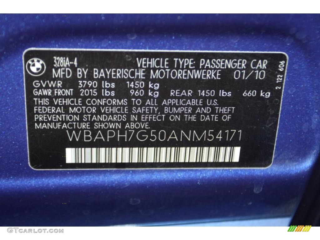 2010 3 Series 328i Sedan - Montego Blue Metallic / Gray Dakota Leather photo #8