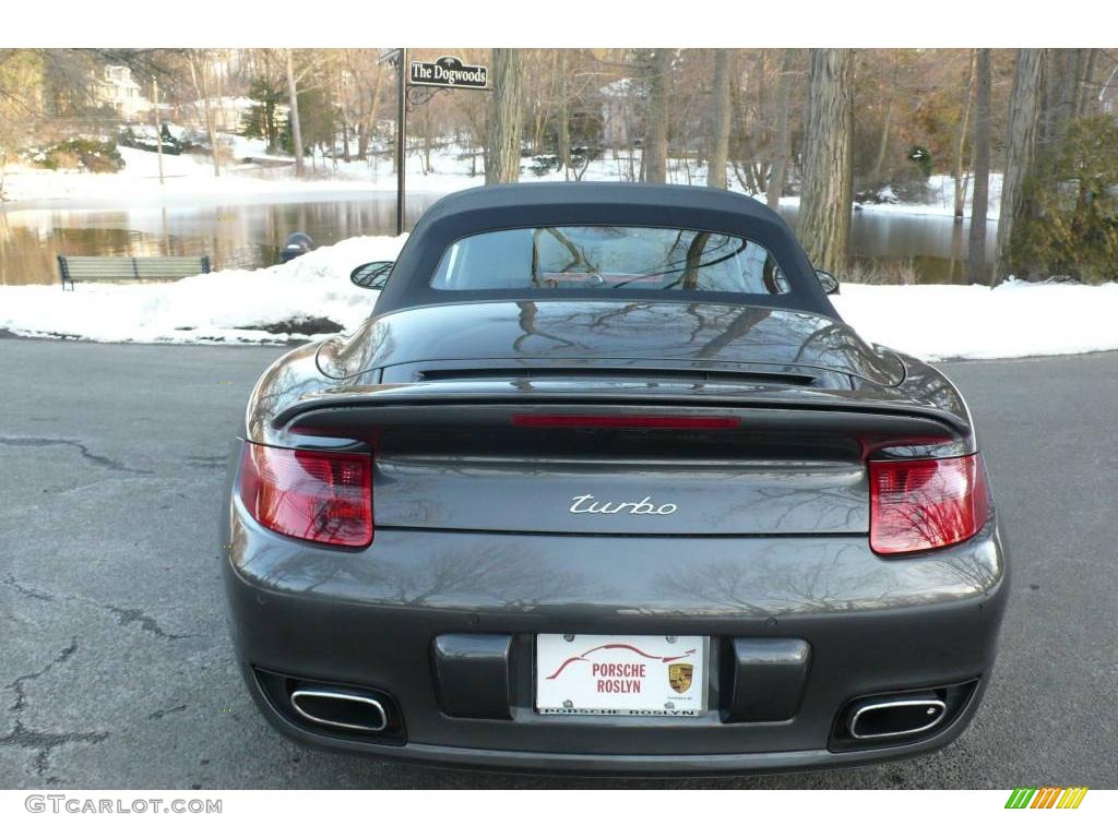 2008 911 Turbo Cabriolet - Slate Grey Metallic / Carrera Red photo #5