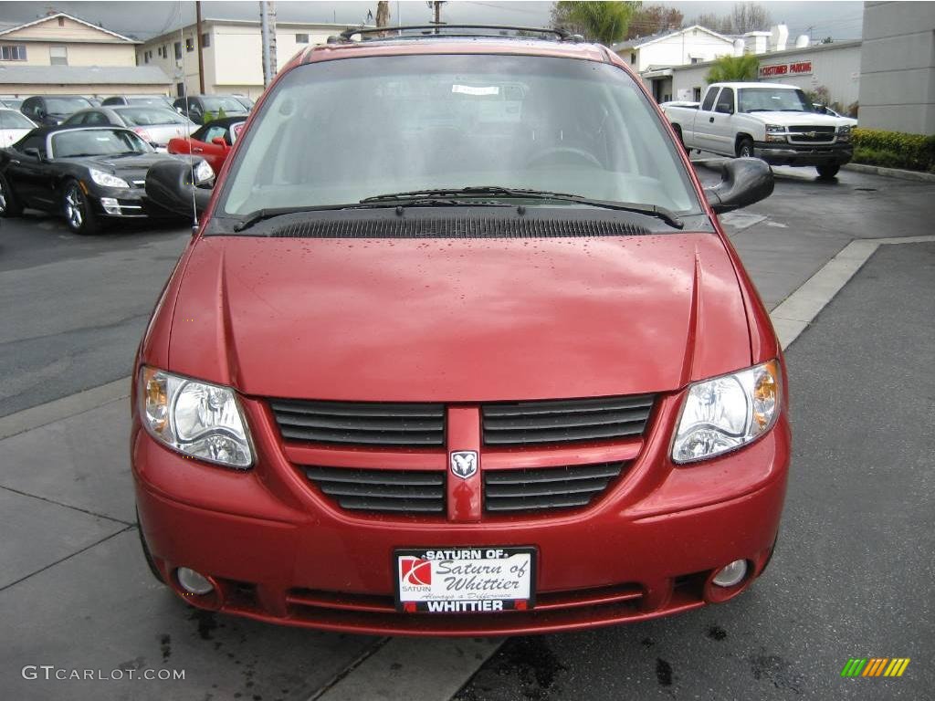 2006 Grand Caravan SXT - Inferno Red Crystal Pearl / Dark Khaki/Light Graystone photo #2