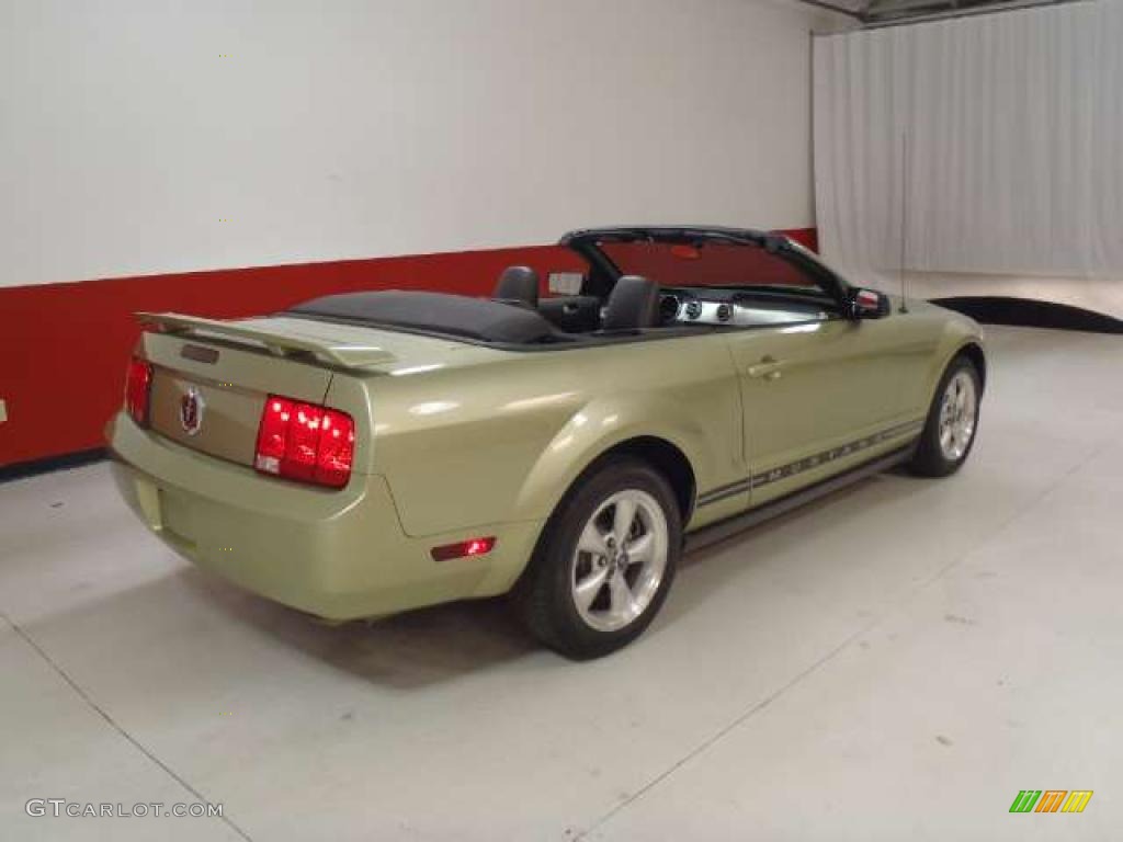 2006 Mustang V6 Premium Convertible - Legend Lime Metallic / Dark Charcoal photo #4