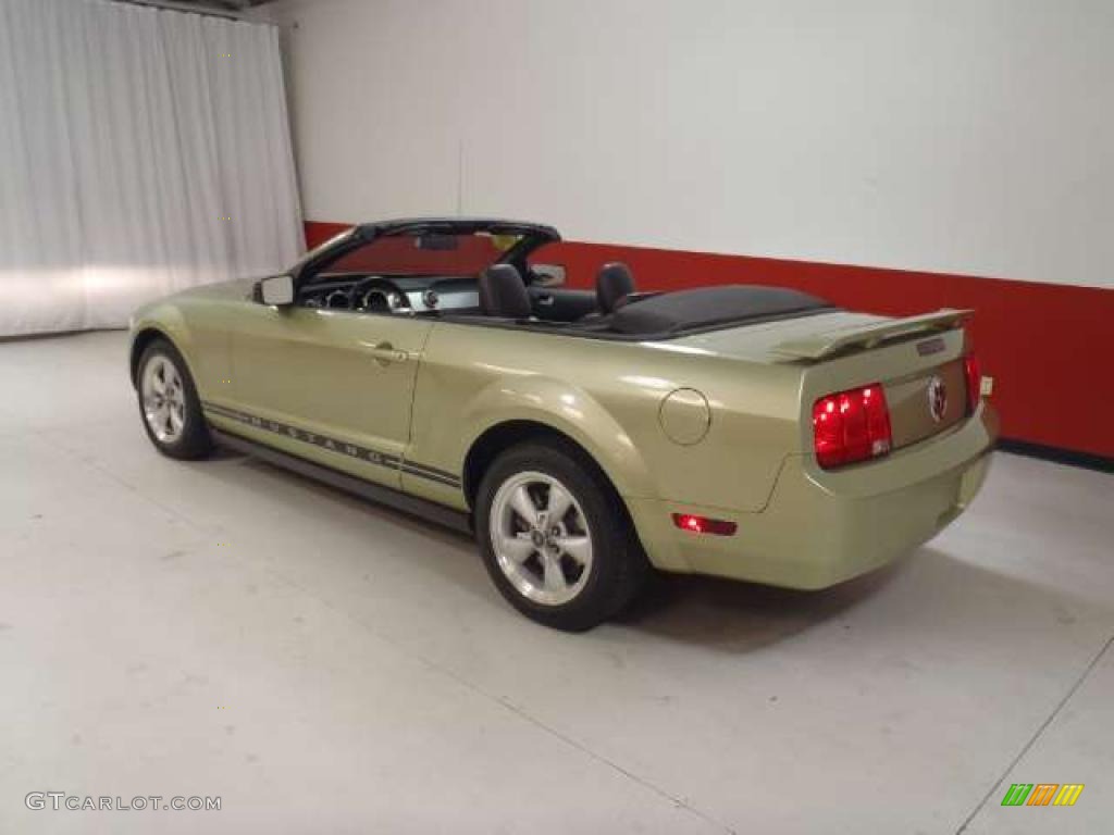 2006 Mustang V6 Premium Convertible - Legend Lime Metallic / Dark Charcoal photo #6