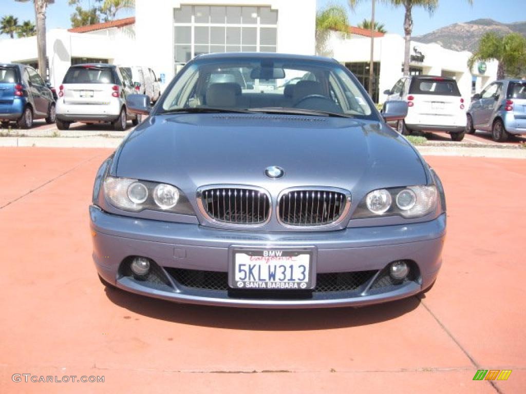 2004 3 Series 325i Coupe - Steel Blue Metallic / Sand Montana Leather photo #2