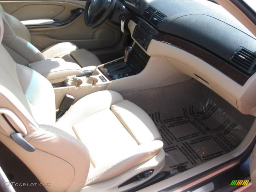 Sand Montana Leather Interior 2004 BMW 3 Series 325i Coupe Photo #46398279