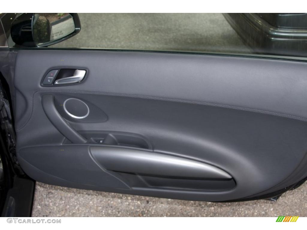 2008 Audi R8 4.2 FSI quattro Black Door Panel Photo #46398957