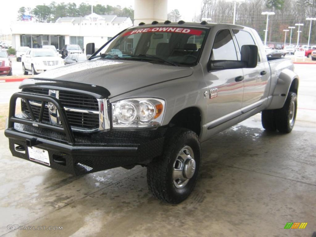 2007 Ram 3500 SLT Mega Cab 4x4 Dually - Bright Silver Metallic / Medium Slate Gray photo #1