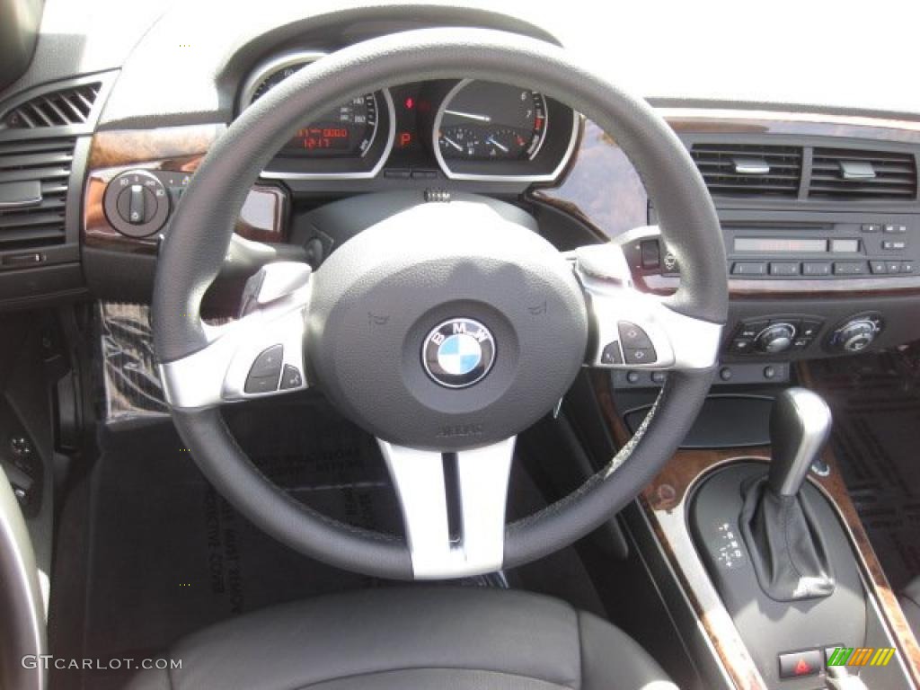 2008 BMW Z4 3.0i Roadster Black Dashboard Photo #46399566
