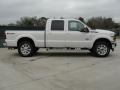 2011 White Platinum Metallic Tri-Coat Ford F250 Super Duty Lariat Crew Cab 4x4  photo #2