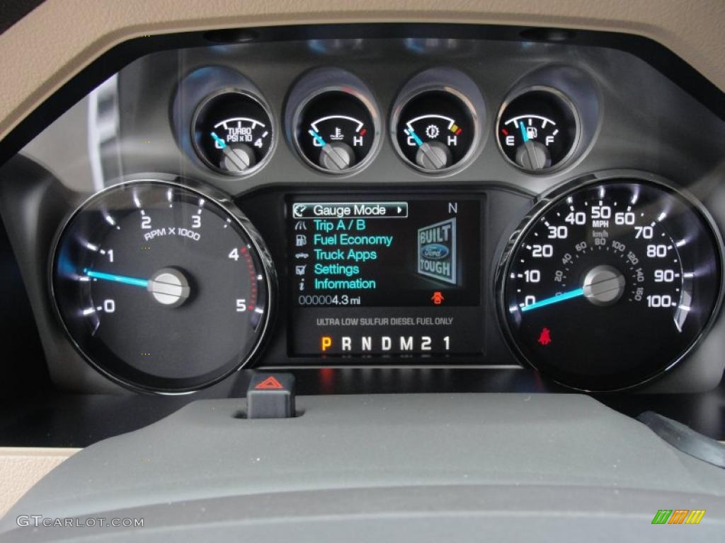 2011 Ford F250 Super Duty Lariat Crew Cab 4x4 Gauges Photo #46400493