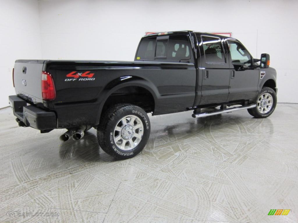 2008 F350 Super Duty XLT Crew Cab 4x4 - Black / Medium Stone photo #18