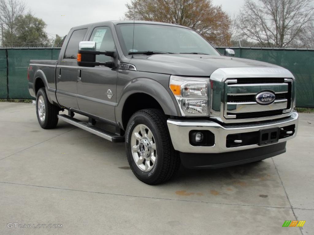 Sterling Grey Metallic 2011 Ford F250 Super Duty Lariat Crew Cab 4x4 Exterior Photo #46401102