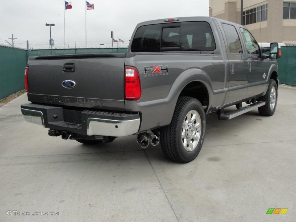 Sterling Grey Metallic 2011 Ford F250 Super Duty Lariat Crew Cab 4x4 Exterior Photo #46401129