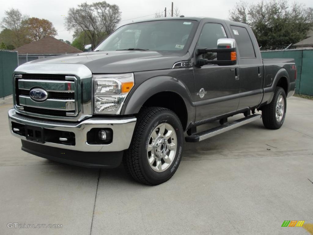 Sterling Grey Metallic 2011 Ford F250 Super Duty Lariat Crew Cab 4x4 Exterior Photo #46401189