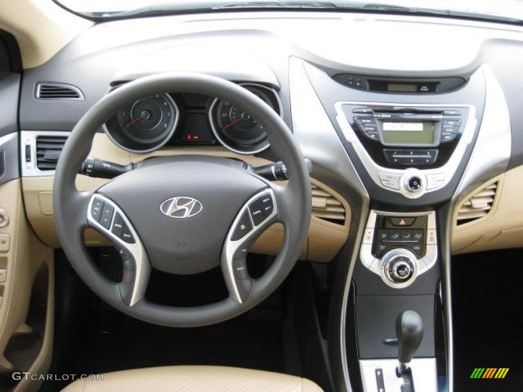 2011 Hyundai Elantra GLS Beige Dashboard Photo #46401243