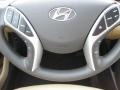 Beige 2011 Hyundai Elantra GLS Steering Wheel