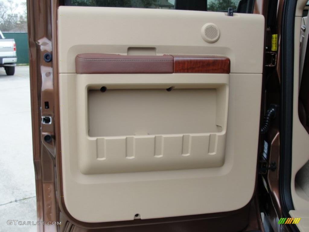 2011 Ford F250 Super Duty King Ranch Crew Cab 4x4 Chaparral Leather Door Panel Photo #46402041