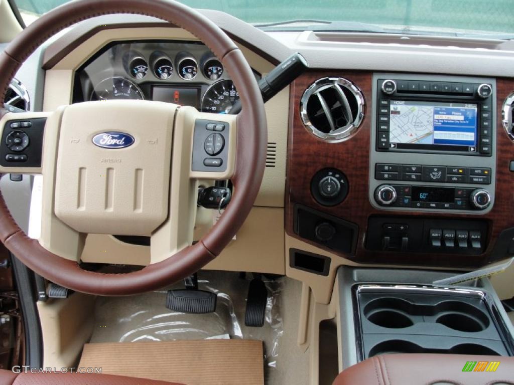 2011 Ford F250 Super Duty King Ranch Crew Cab 4x4 Chaparral Leather Dashboard Photo #46402158