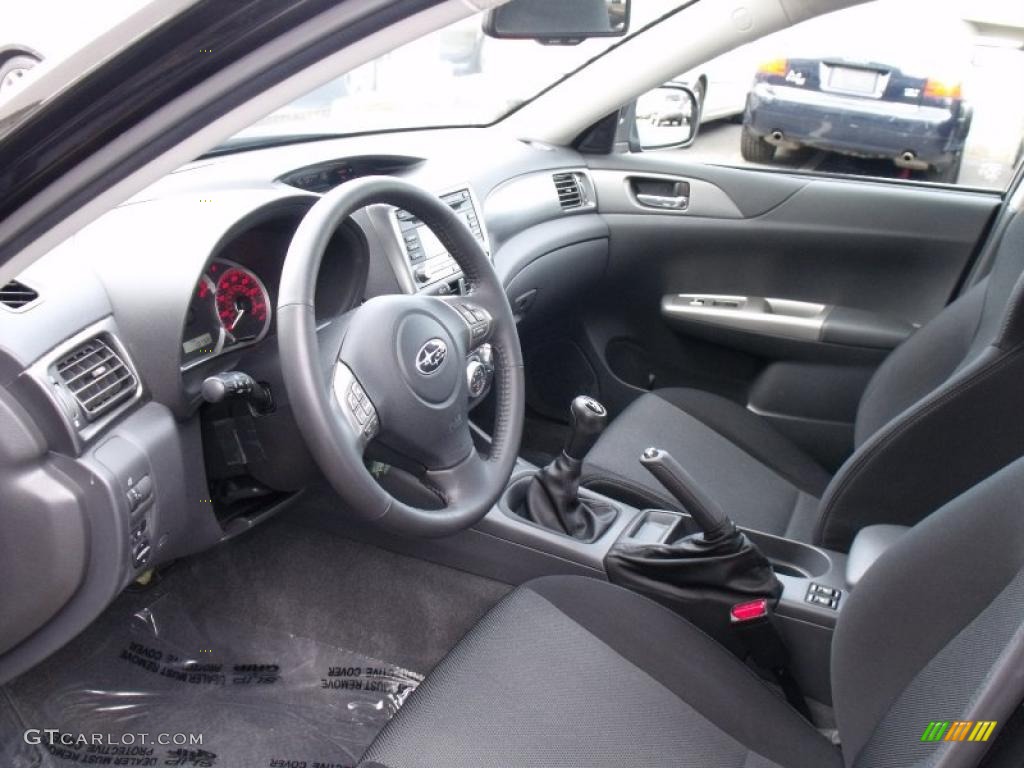 Carbon Black Interior 2008 Subaru Impreza WRX Sedan Photo #46402173