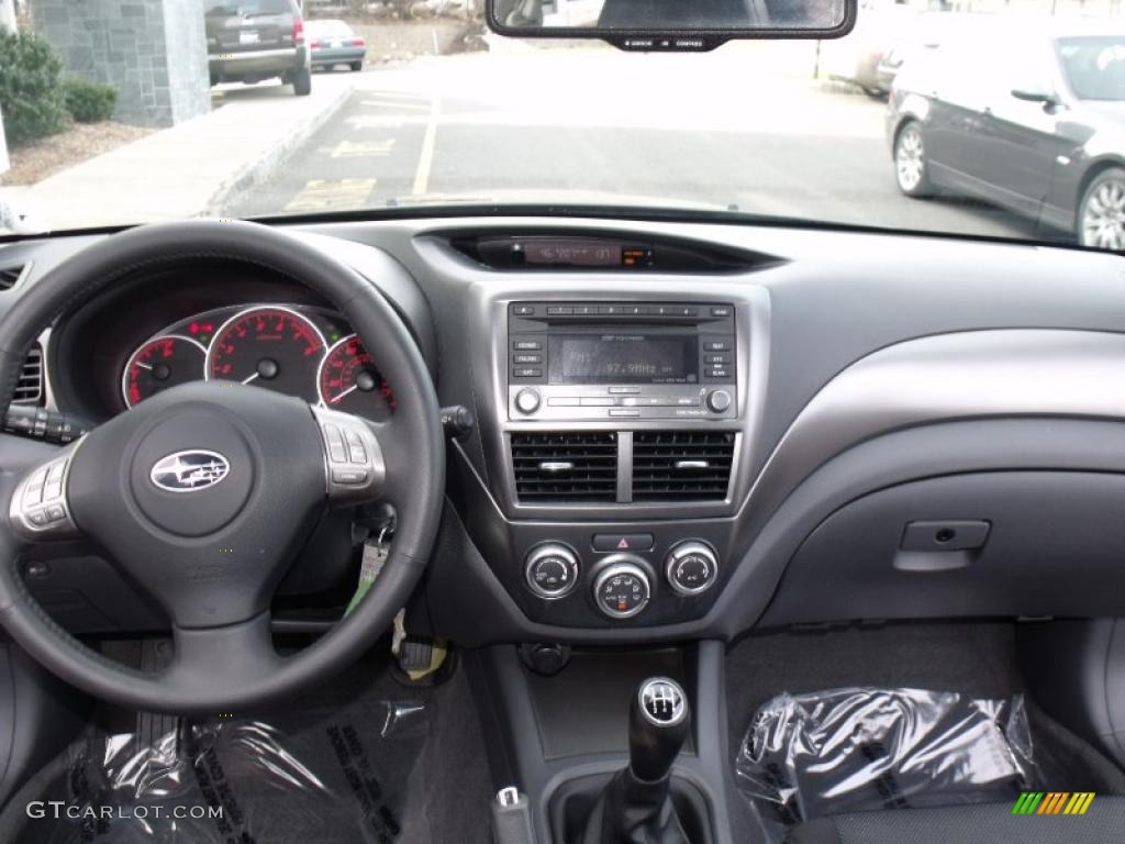 2008 Subaru Impreza WRX Sedan Carbon Black Dashboard Photo #46402323