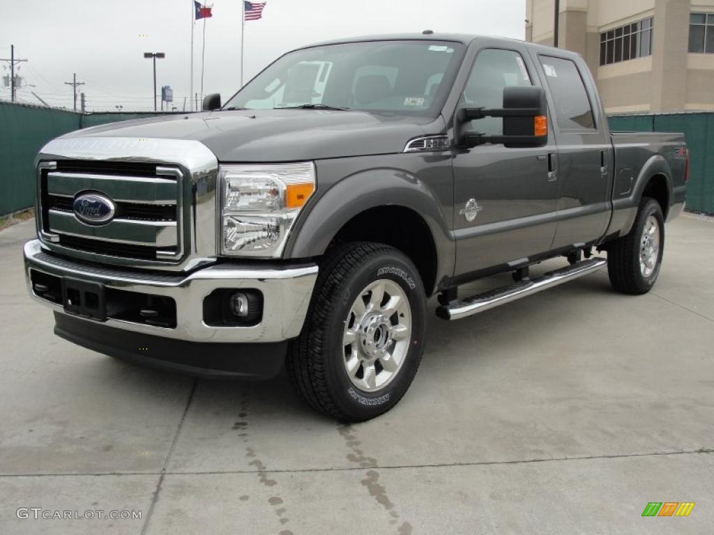 2011 F250 Super Duty Lariat Crew Cab 4x4 - Sterling Grey Metallic / Black Two Tone Leather photo #7